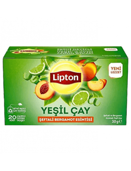 Lipton Şeftali ve Bergamot Esintisi Yeşil Çay 20'li