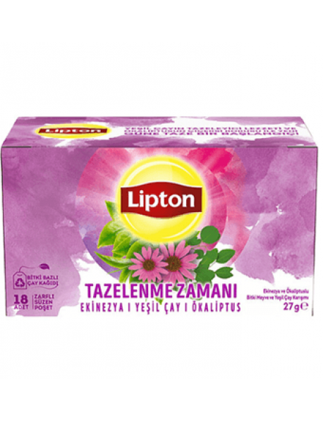 Lipton Tazelenme Zamanı Ekinezya ve Ökaliptus Bitki Çayı 18'li
