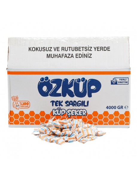 Özküp Tek Sargılı Küp Şeker 4000 Gr